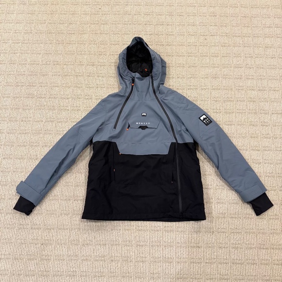 Montec Doom W Snowboard Ski Jacket Women Atlantic/Black XL US12 Side Zipper - Picture 1 of 12